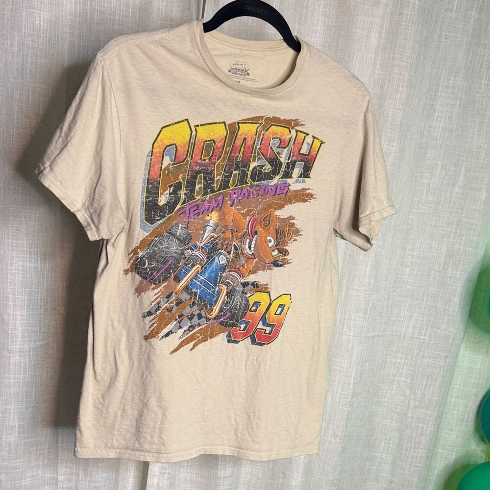 Crash Team Racing Beige Graphic Tee